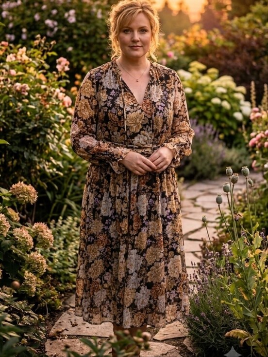 Laura Dresses & Skirts - Boho Floral Maxi Dress with Blooms Size 16 Plus Size Summer Wedding Guest Outfit
